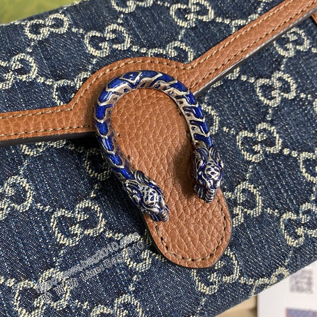 Gucci2021新顏色女包 古馳復古牛仔布酒神包 Gucci丹寧系列酒神鏈條單肩斜挎包 401231  ydg3198